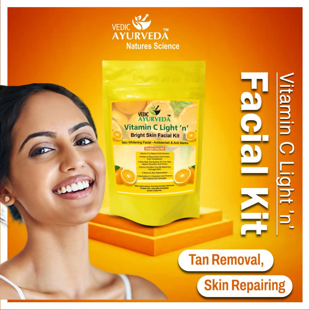 VedicAyurveda Vitamin C Light 'n' Bright Skin Facial kit  Grab2Buy VedicAyurveda Grab2Buy