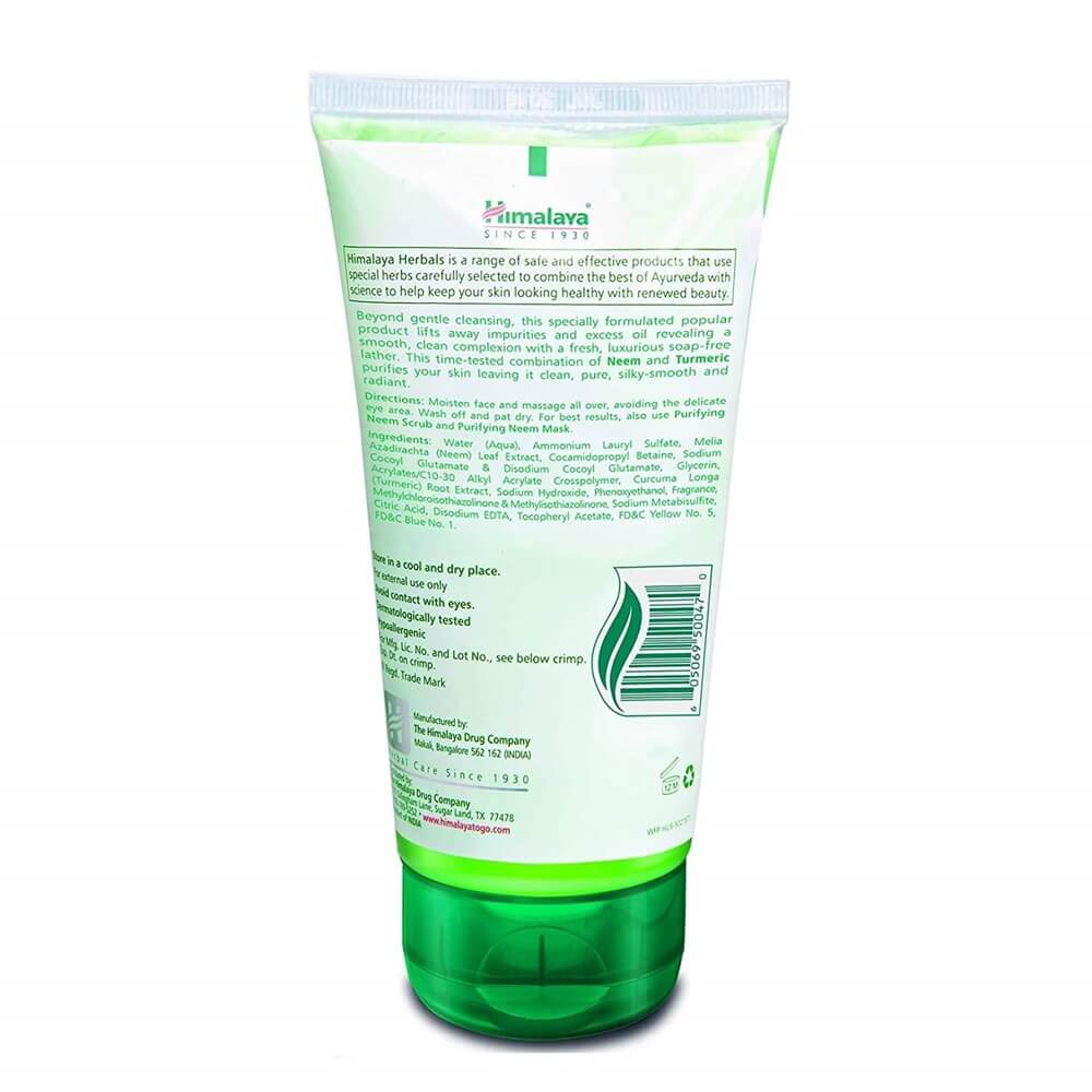 Himalaya Purifying Neem Face Wash | Ayurvedic Acne Control & Deep Cleanse for Oily Skin 