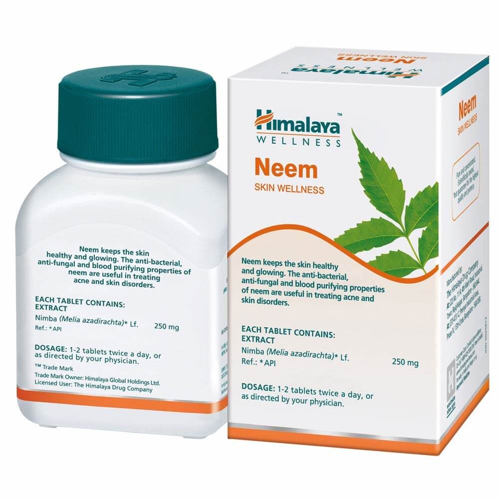 Himalaya Wellness Pure Herbs Neem Skin Wellness Tablets | Ayurvedic Acne & Skin Care 