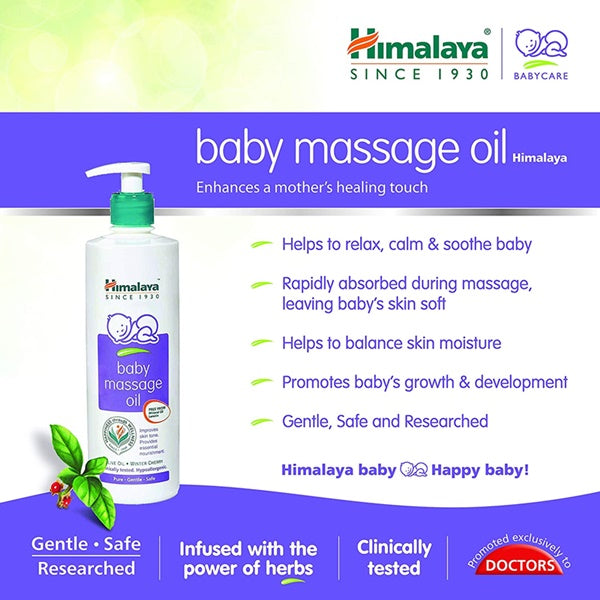Himalaya Baby Massage Oil | Ayurvedic Nourishing Oil for Baby's Skin, Muscle & Bone Development 