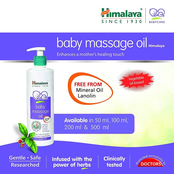 Himalaya Baby Massage Oil | Ayurvedic Nourishing Oil for Baby's Skin, Muscle & Bone Development 