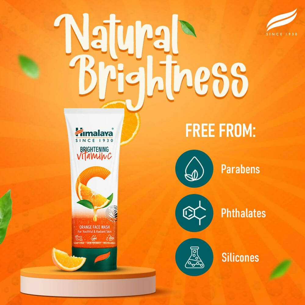 Himalaya Herbals Brightening Vitamin C Orange Face Wash 
