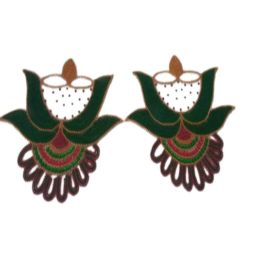 Kundan HandiKrafts Acrylic Green Colour Jumbo Rangoli - Grab2buy