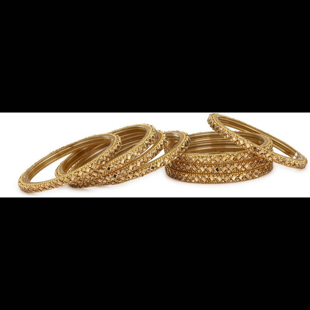 Afast Bridal Wedding & Party Fashionable Colorful Glass Bangle/Kada Set, Pack Of 8 | Grab2Buy