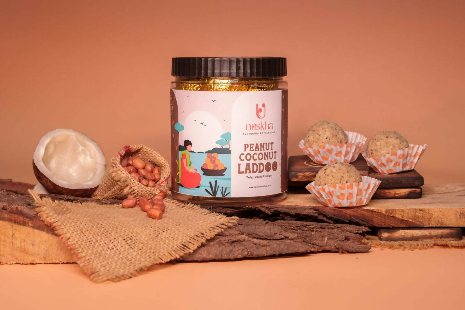 Nuskha Peanut Coconut Laddoo 