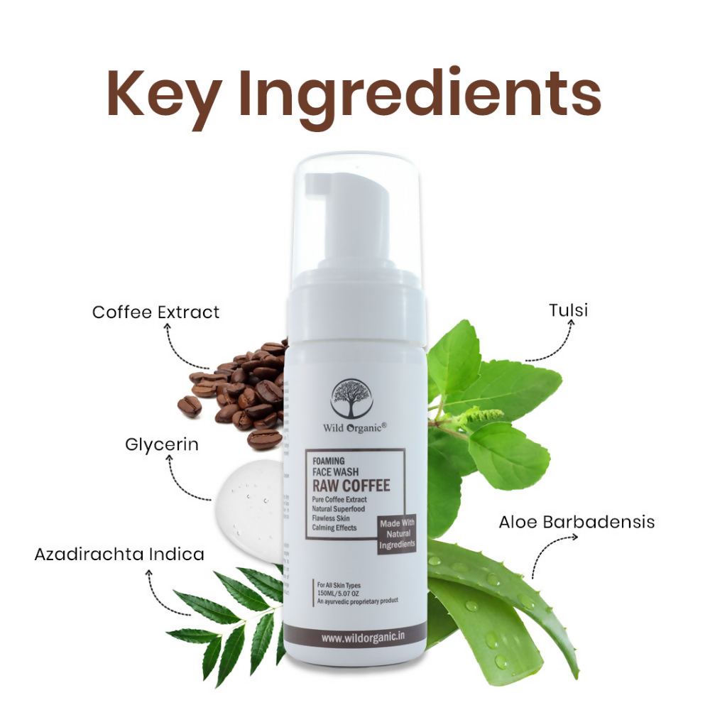 Wild Organic Faoming Face Wash Raw Coffee  Grab2Buy Wild Organic Grab2Buy