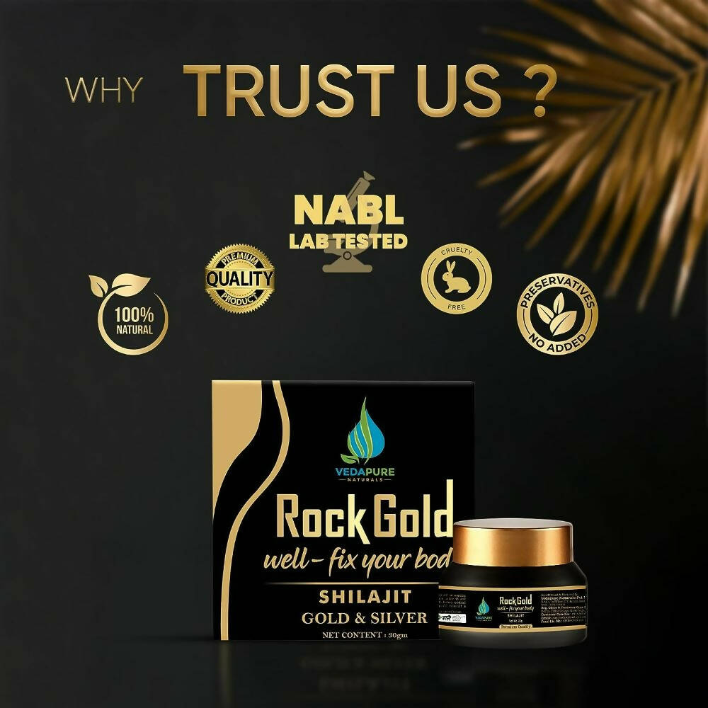 Vedapure Rockgold Well Fix Your Body Gold & Silver Sj Resin 