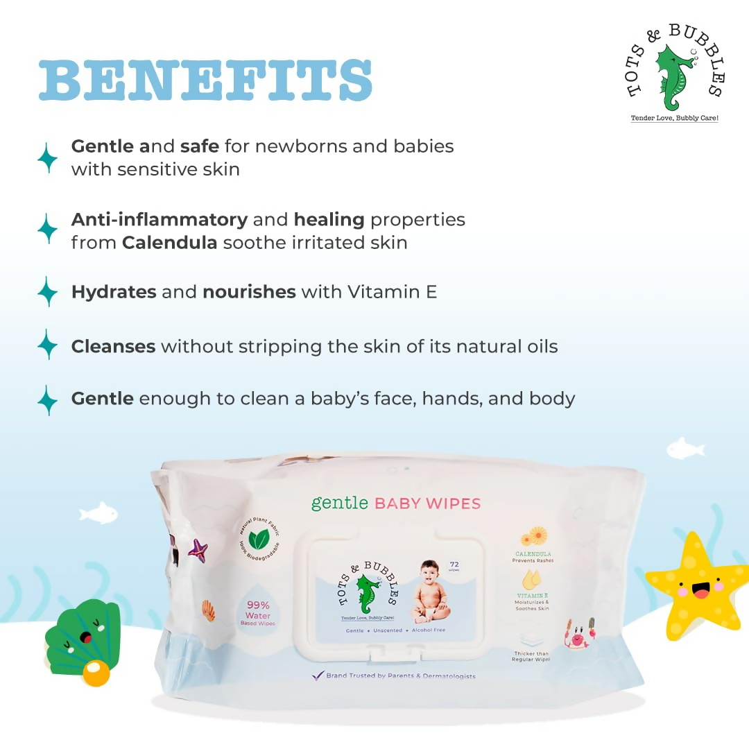 Tots & Bubbles 99% Water Baby Wet Wipes with Lid  Grab2Buy Tots & Bubbles Grab2Buy