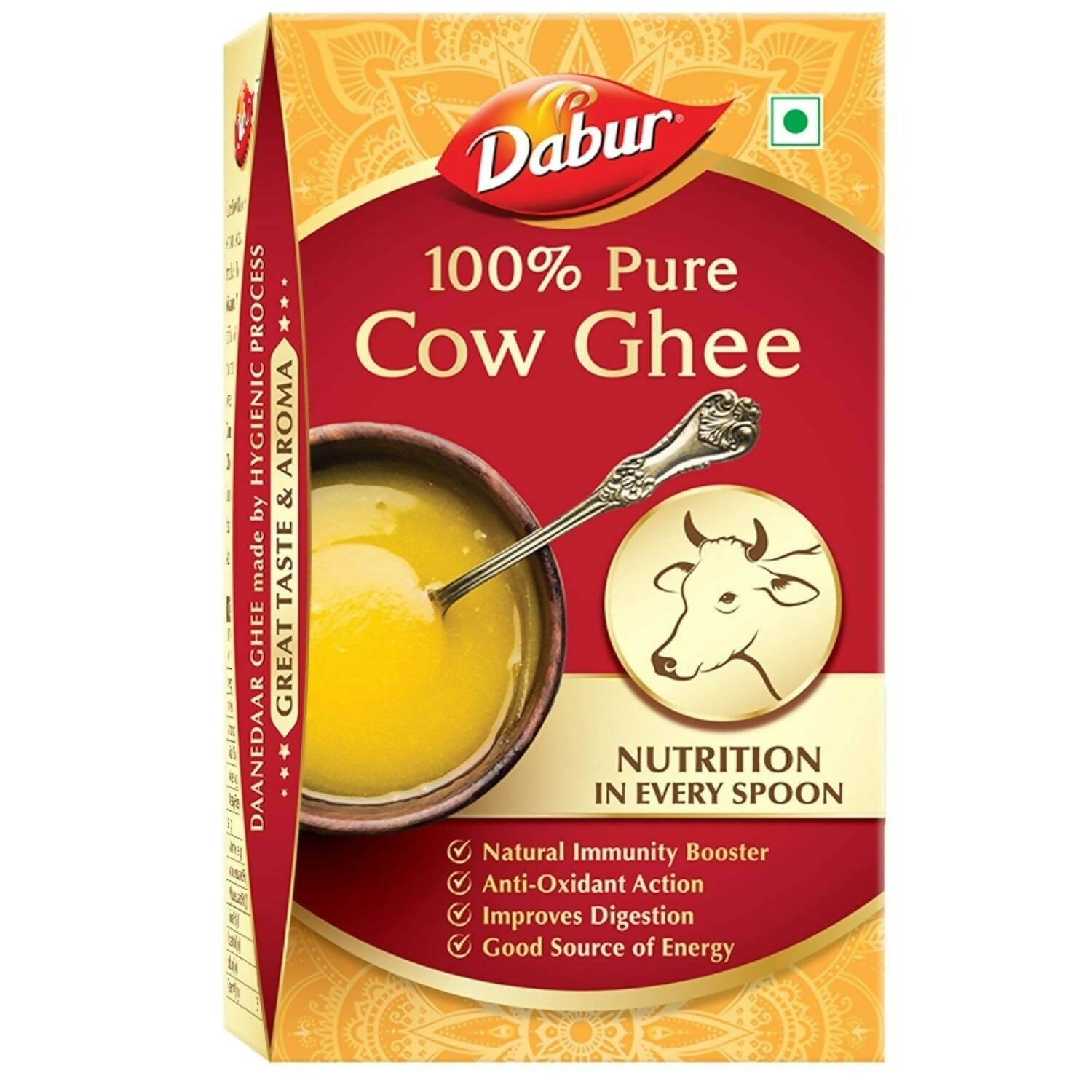 Dabur 100% Pure Daanedaar Cow Ghee | Cultured Cow Ghee | Pure and Natural Cow Ghee 