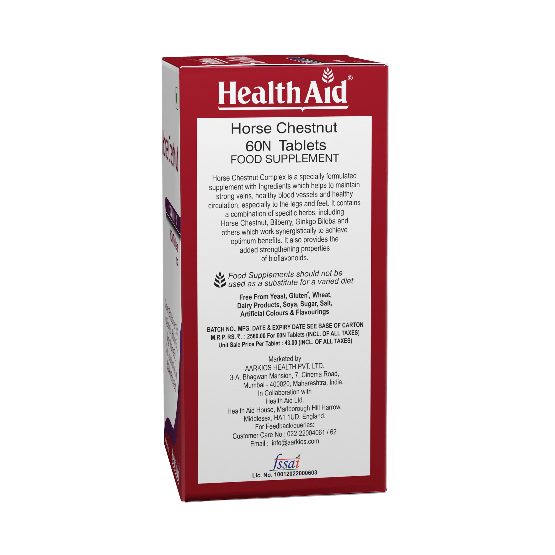 HealthAid Horse Chestnut Complex Tablets 