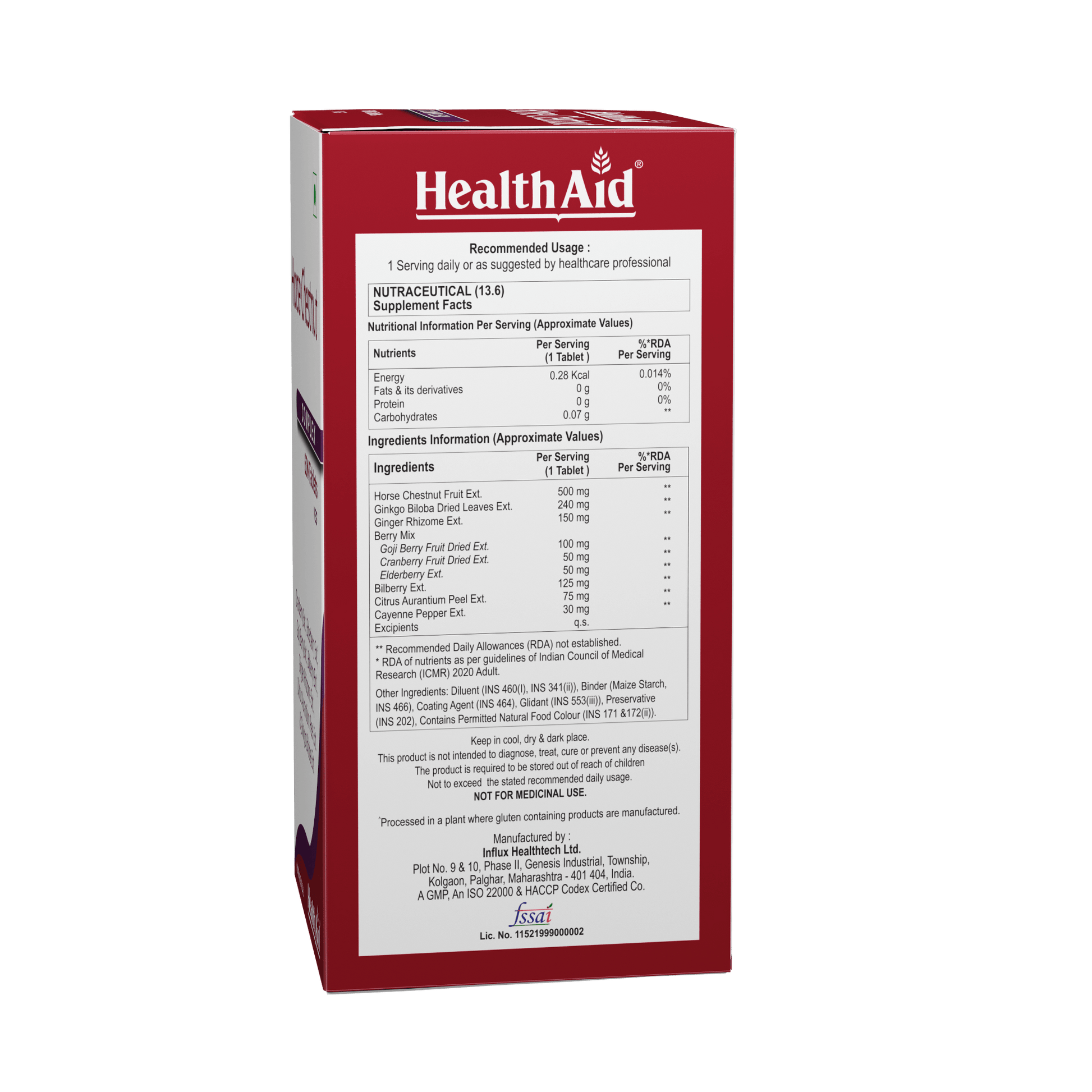 HealthAid Horse Chestnut Complex Tablets 