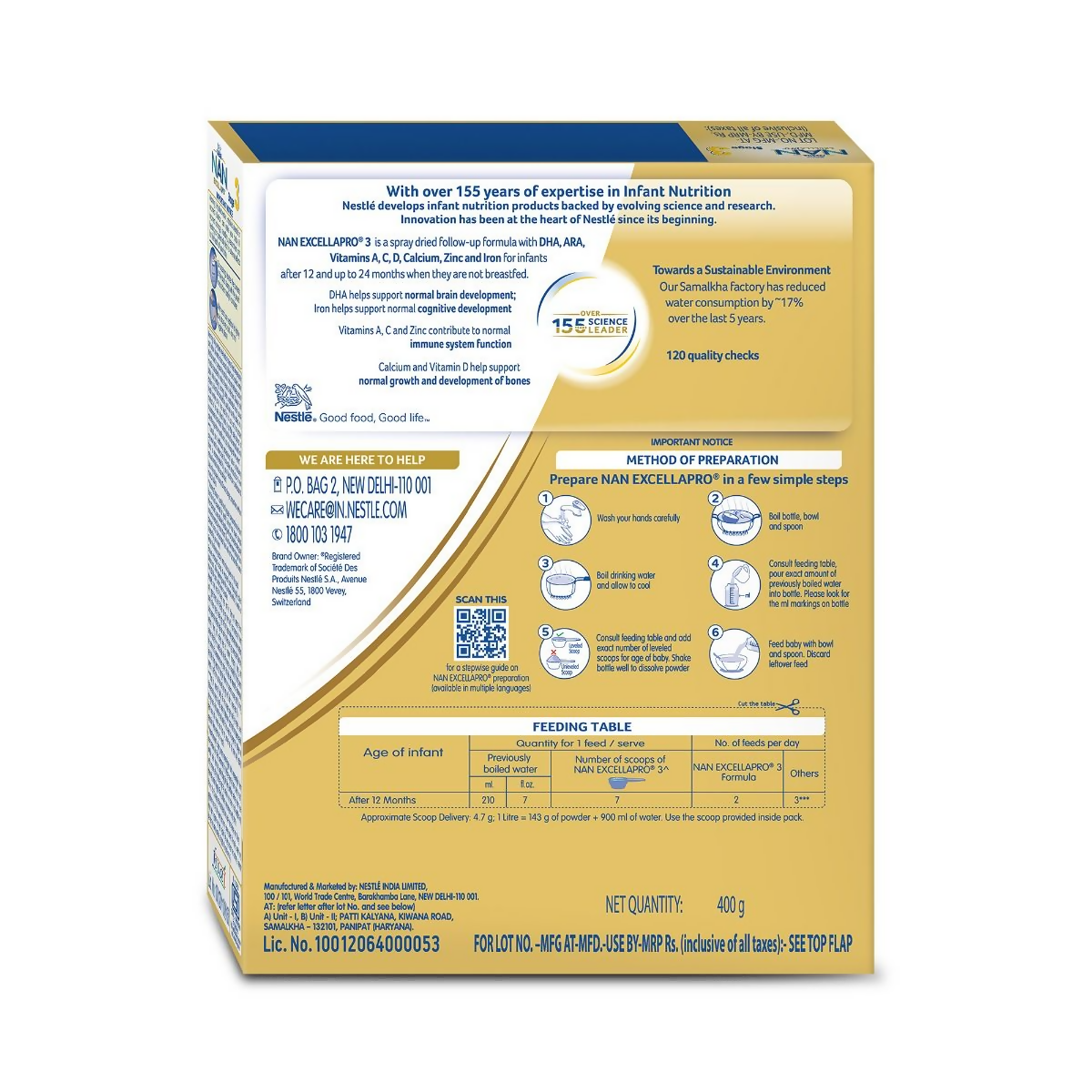 Nestle Nan Excellapro Follow-Up Formula Powder - Stage 3 (After 12 Months)  Grab2Buy Nestle Grab2Buy