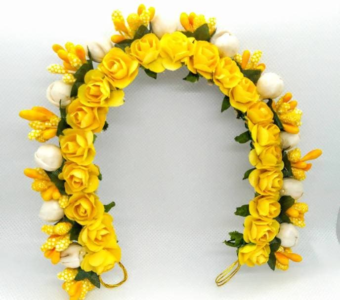 Yellow Flower Gajra  Grab2Buy Mokshi Collections Grab2Buy