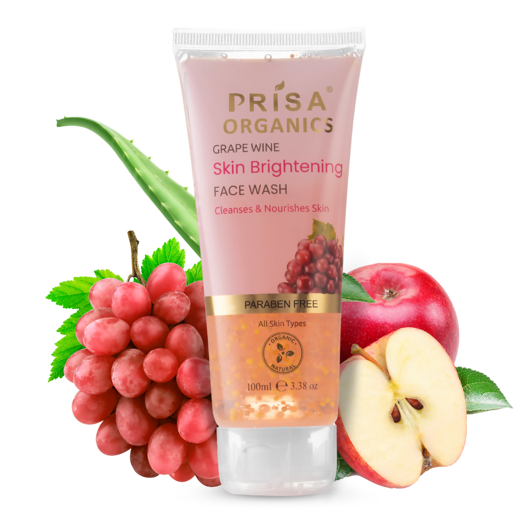 Prisa Organics Grape Wine Skin Brightening Face Wash - Grab2buy