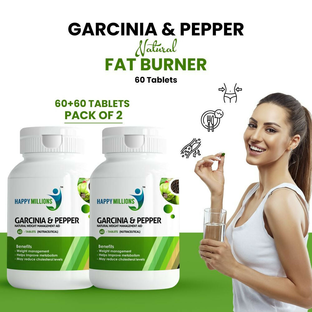 HappyMillions Garcinia & Pepper Weight Loss Tablets 