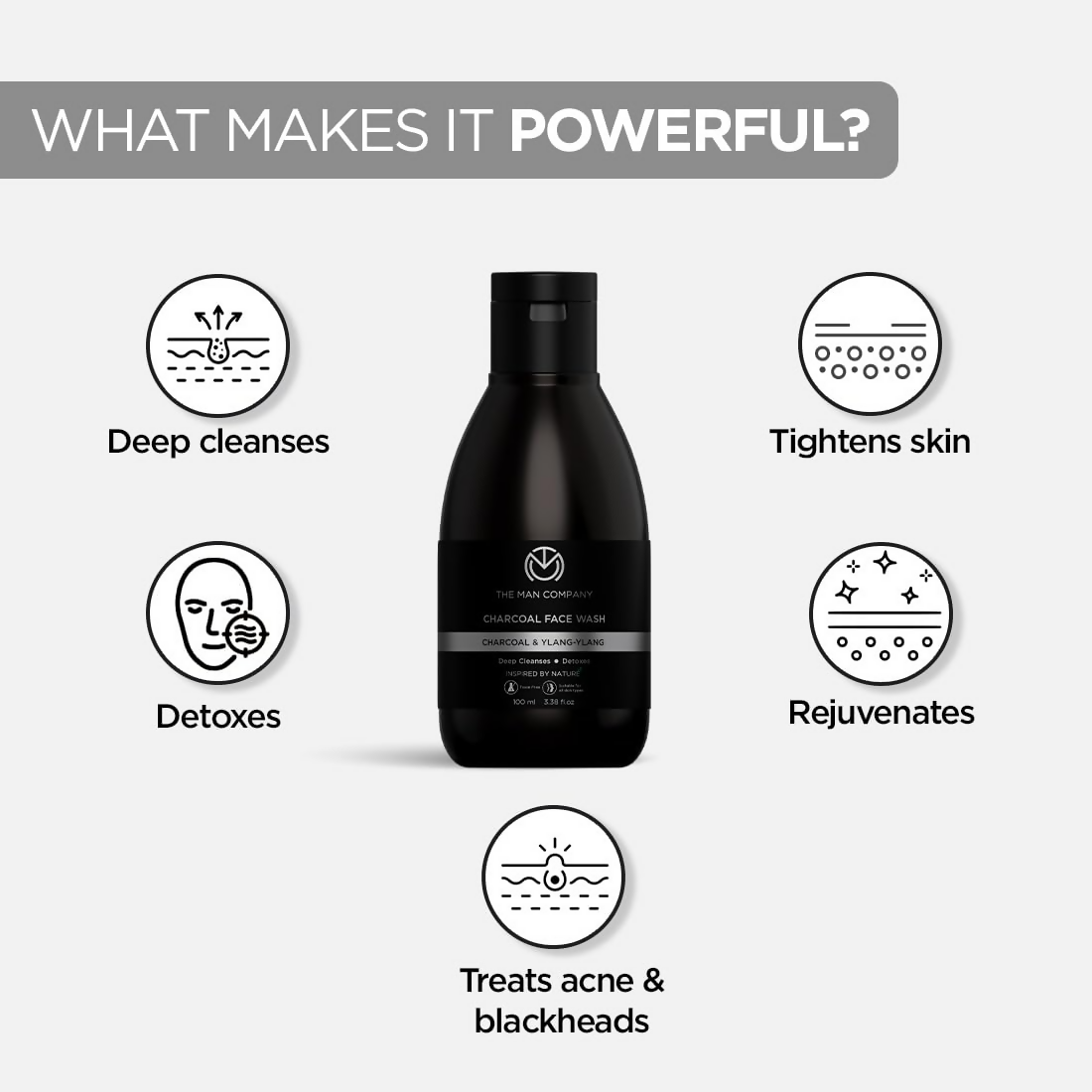 The Man Company Activated Charcoal Face Wash For Men  Grab2Buy The Man Company Grab2Buy