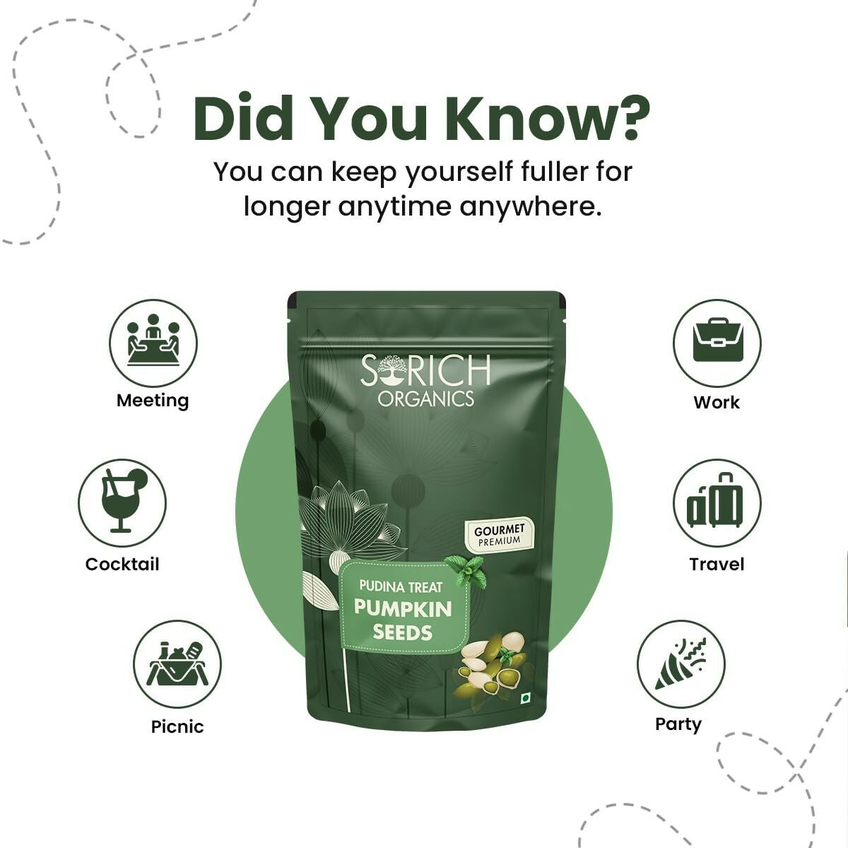 Sorich Organics Pudina Treat Pumpkin Seeds 