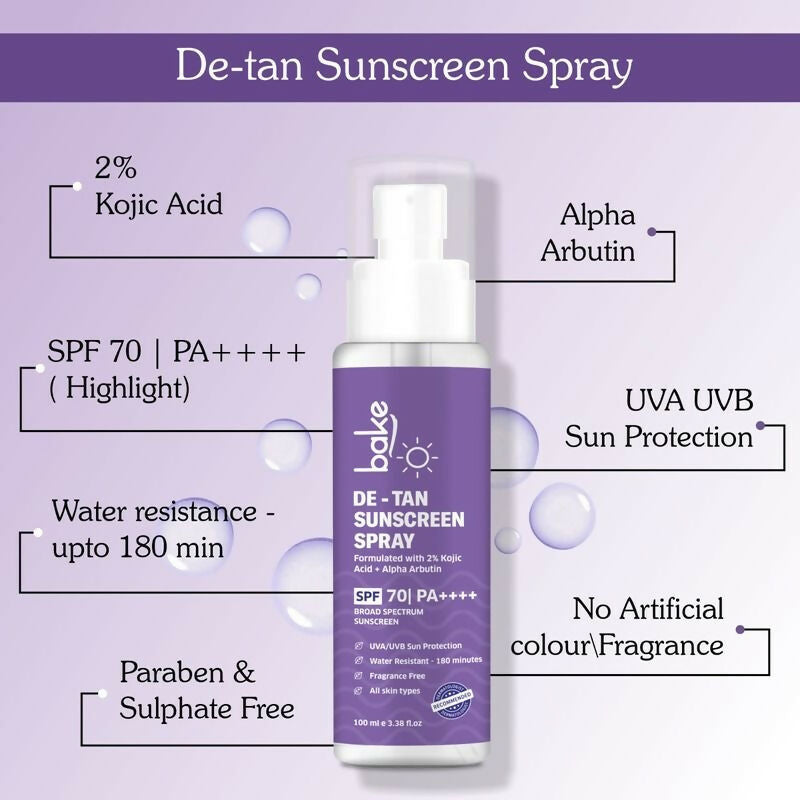Bake SPF 70 Sunscreen Spray PA++++ Waterproof  Grab2Buy Bake Grab2Buy