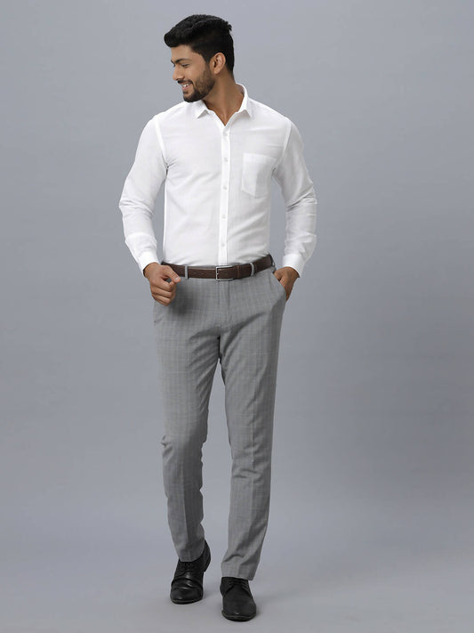 Ramraj Cotton Mens Full Sleeve Formal 100 % Cotton White Shirt 