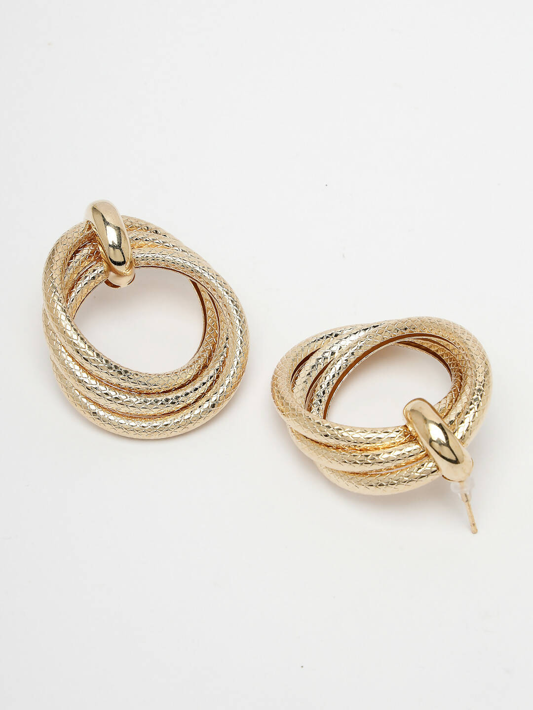 NVR Women's Gold-Plated Hoop Earrings - Grab2buy
