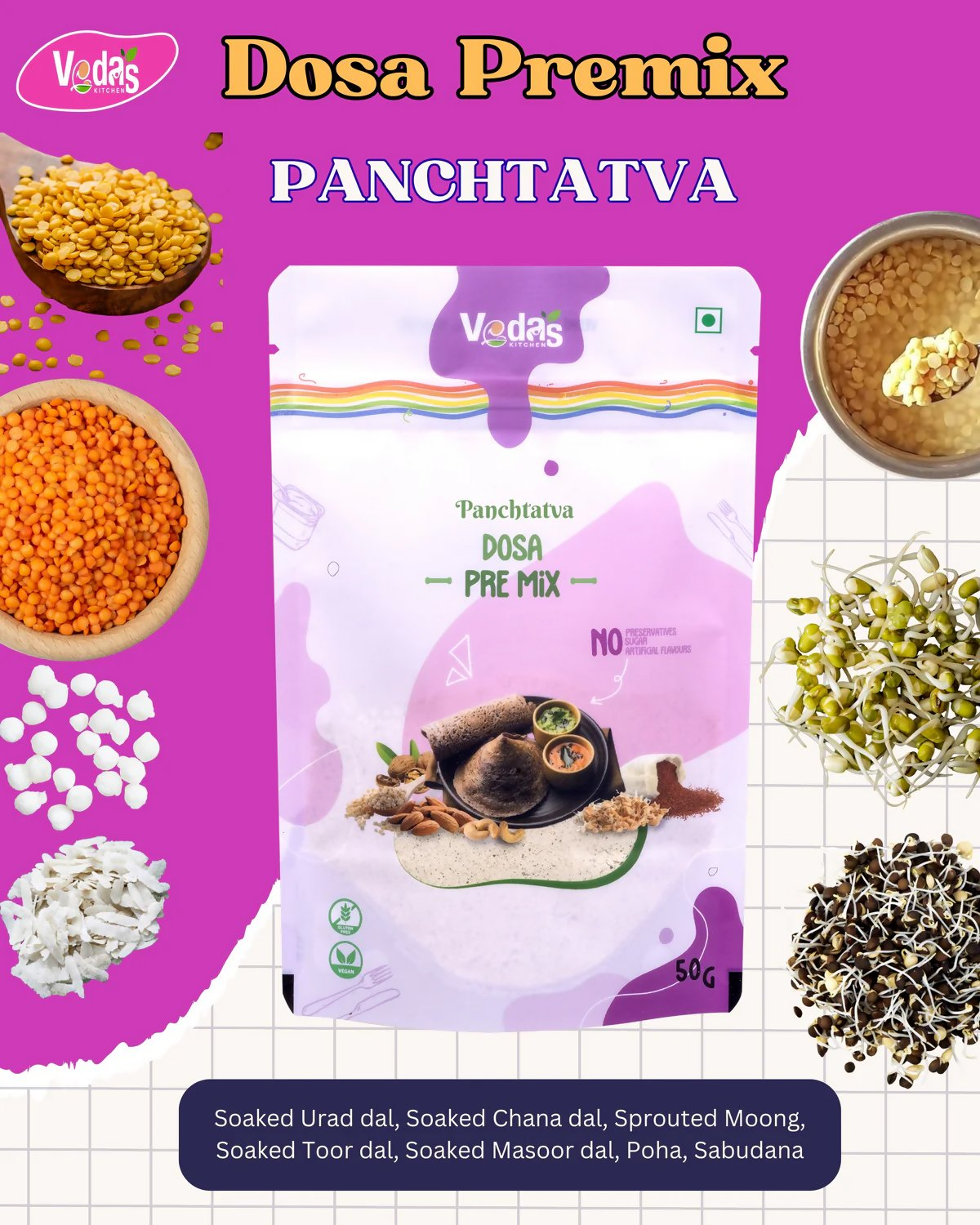 Vedas Kitchen Panchtatva Dosa  Grab2Buy Vedas Kitchen Grab2Buy