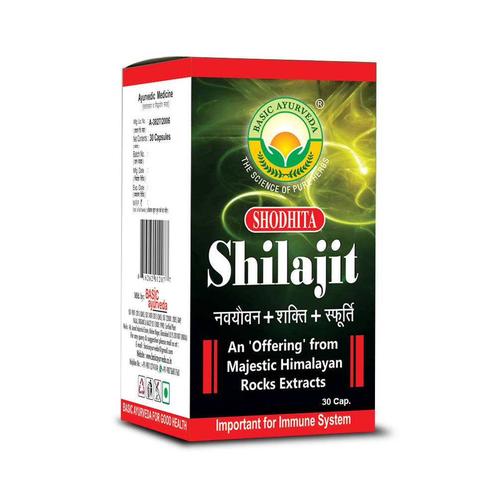 Basic Ayurveda Shodhita Sj Capsules - Limited Time Offer Genie India