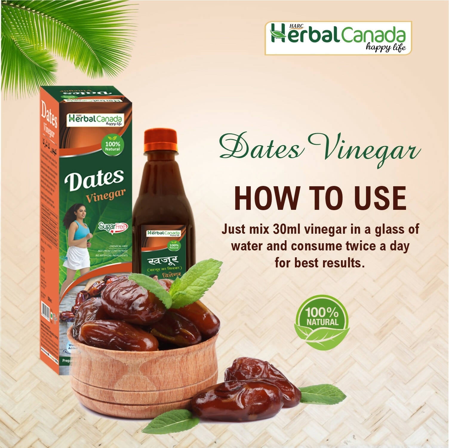 Herbal Canada Dates Vinegar 