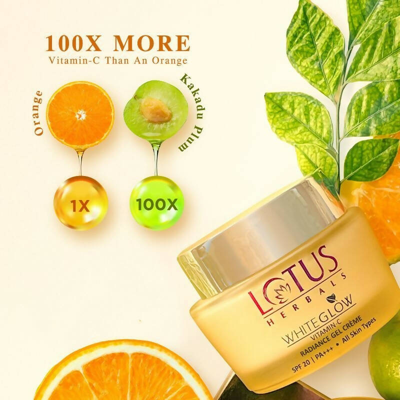 Lotus Herbals Whiteglow Vitamin-C Radiance Gel Crème SPF-20 PA+++ 