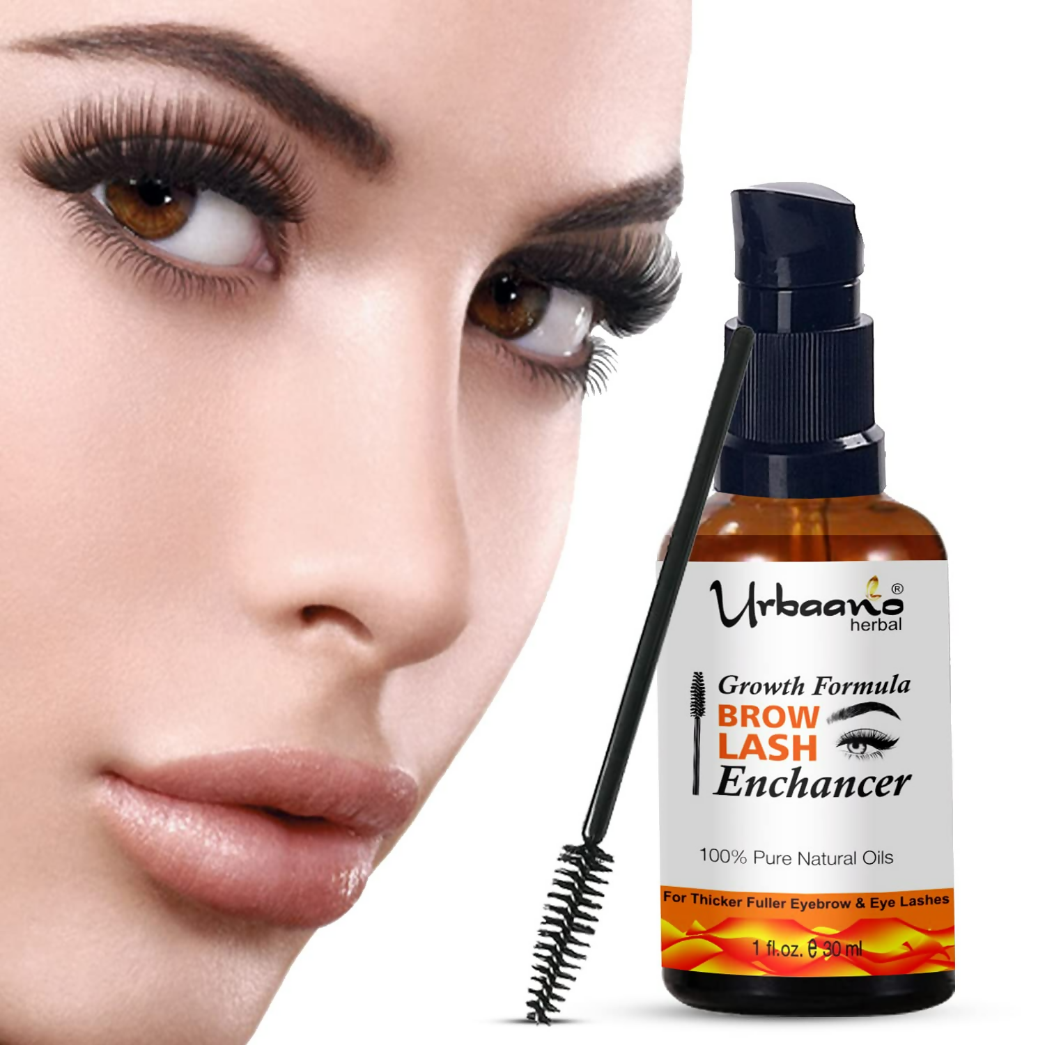 Urbaano Herbal Premium Eyebrow & Eyelash Growth Serum Oil  Grab2Buy Urbaano Herbal Grab2Buy