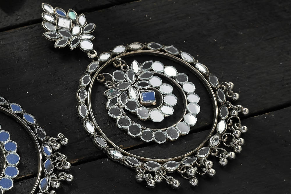 Mominos Fashion Johar Kamal Paki Design Mirror Earrings - Grab2buy