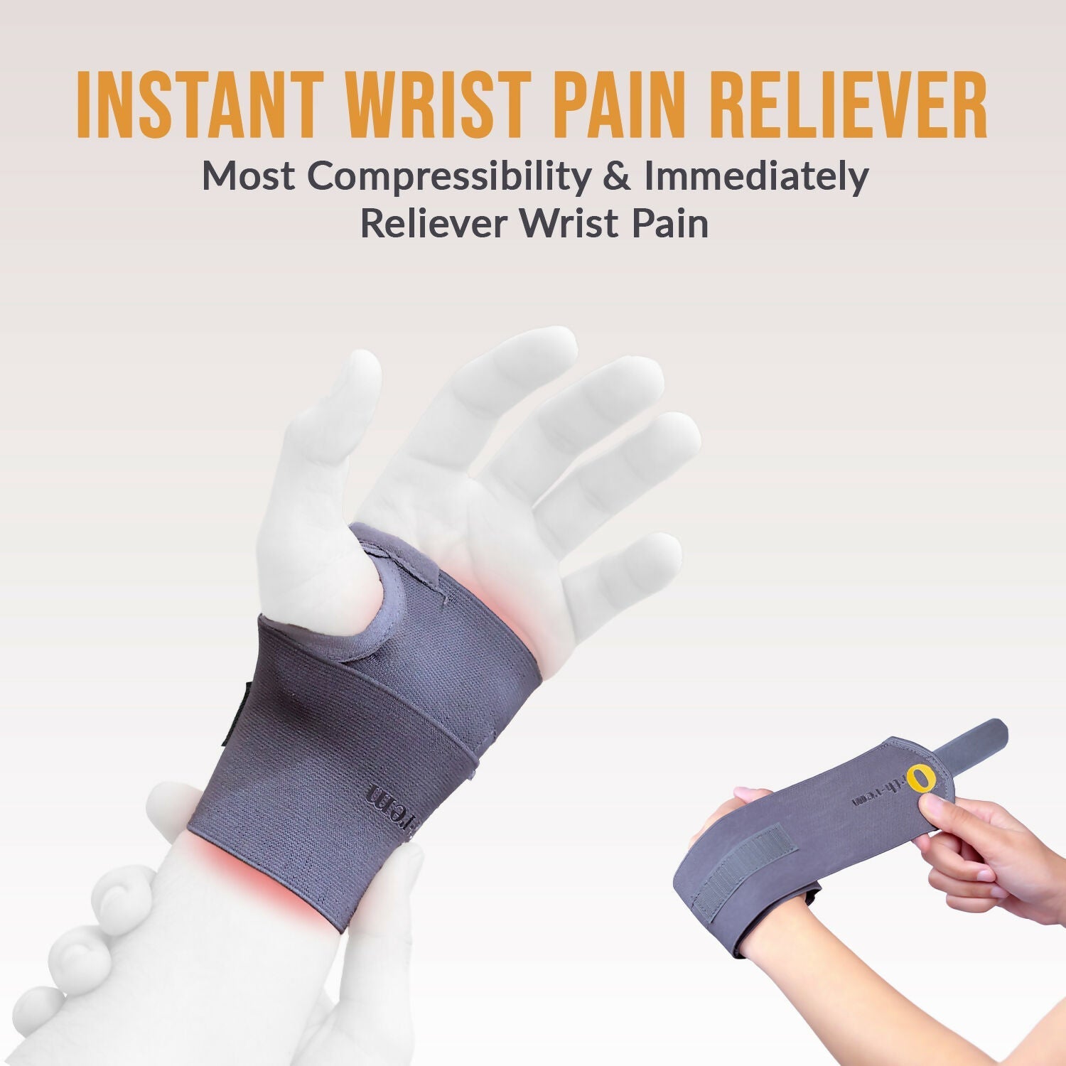 Orth-rem Wrist Support Brace with Thumb Loop Strap 