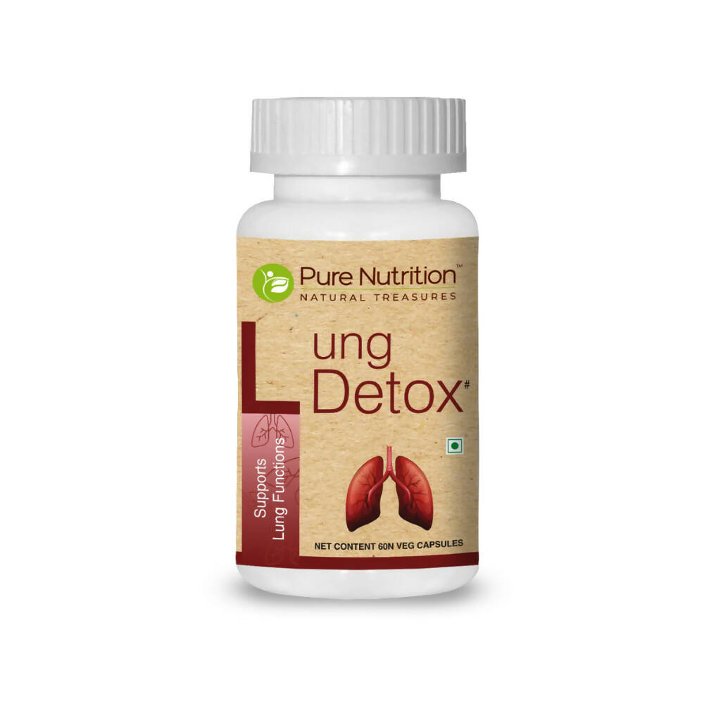 Pure Nutrition Lung Detox with Vitamin C & Grape Seed Extract Veg Capsules 