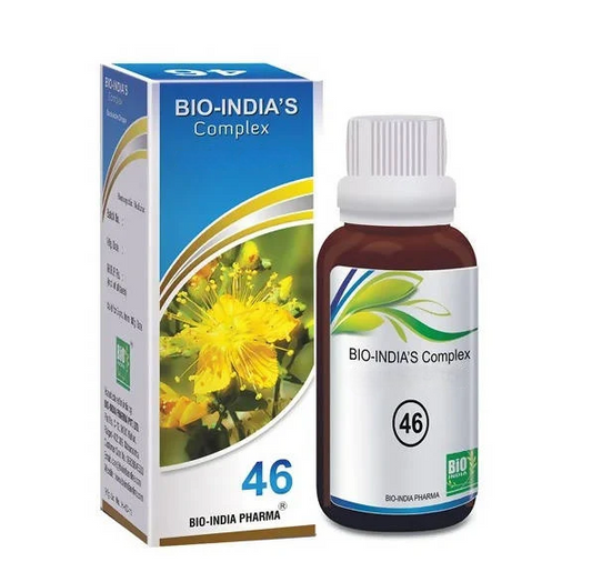 Bio India Homeopathy Complex 46 Backache Drops – Homeopathic Back Pain & Lumbar Wellness Remedy 