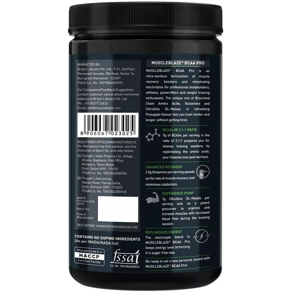 MuscleBlaze BCAA Pro Pineapple 