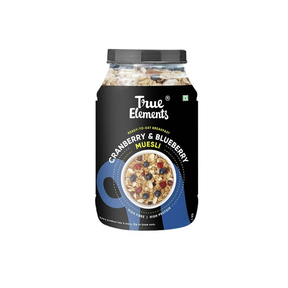 True Elements Cranberry And Blueberry Muesli 