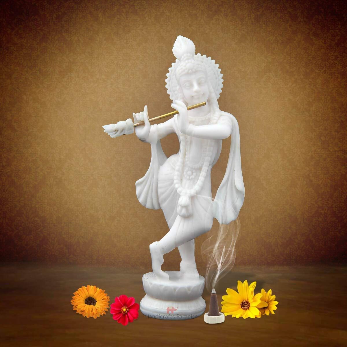 Handicrafts Paradise Resin Standing Krishna Idol  Grab2Buy Generic Grab2Buy