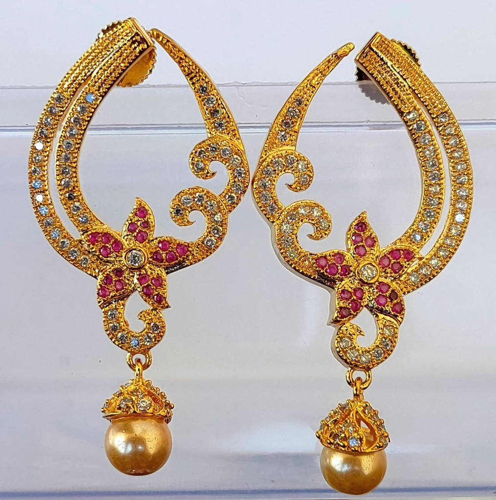 Pink CZ Designer Earrings - Grab2buy