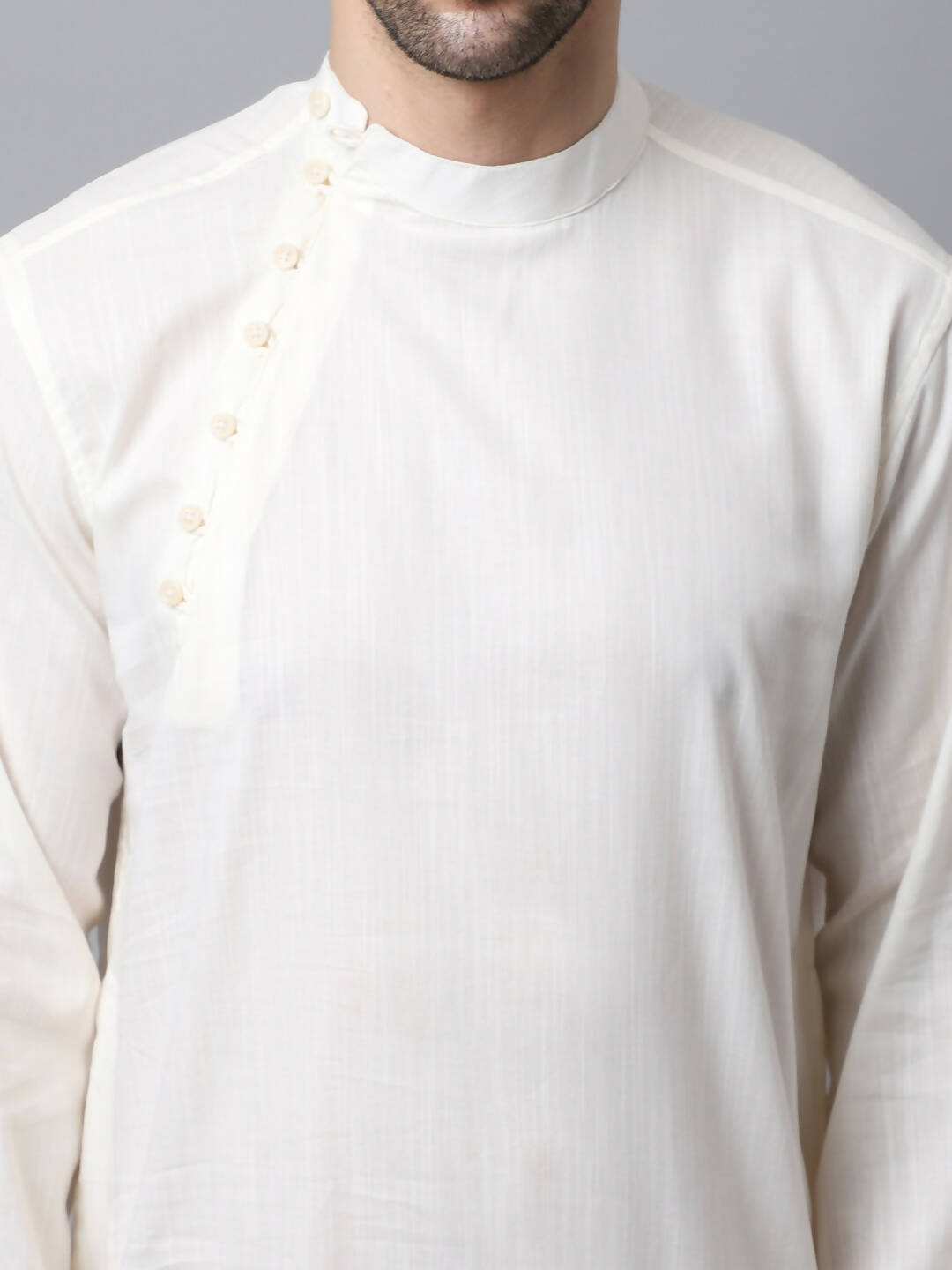 Even Apparels White Pure Cotton Men's Kurta With Side Placket 
