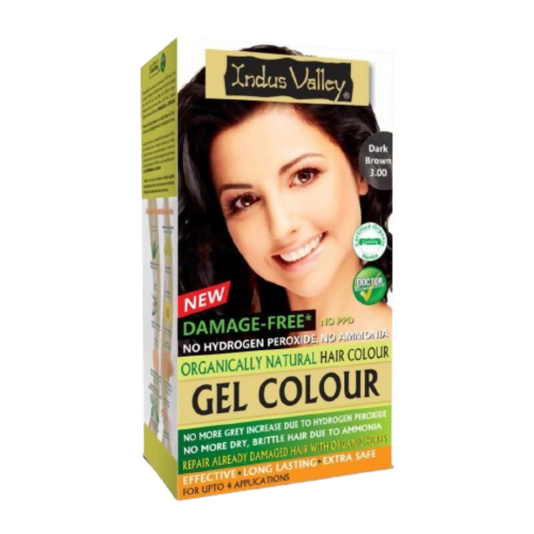Indus Valley Damage-Free Gel Hair Color- Dark Brown | Grab2Buy