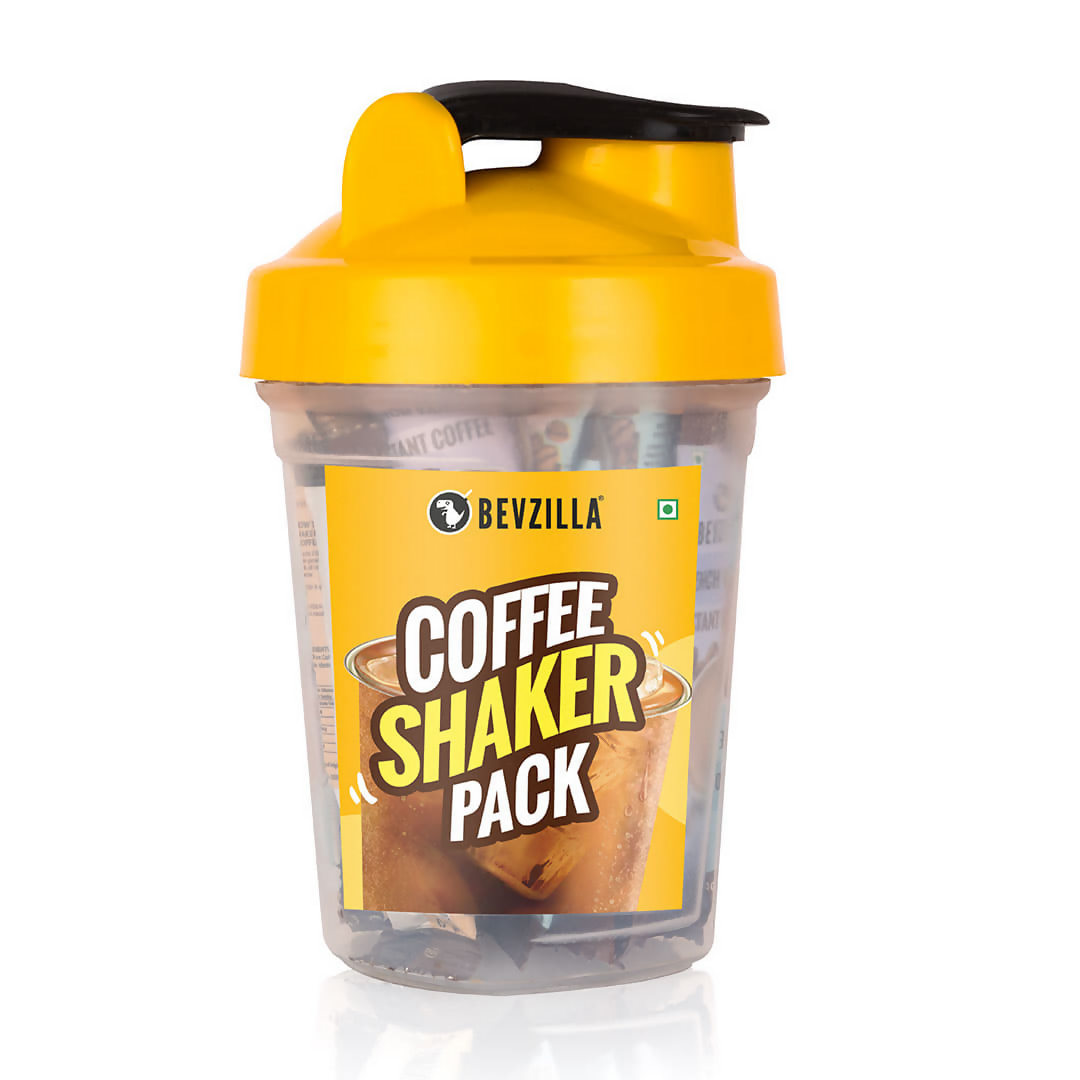 Bevzilla 25 Flavoured Coffee Sachets + Shaker 