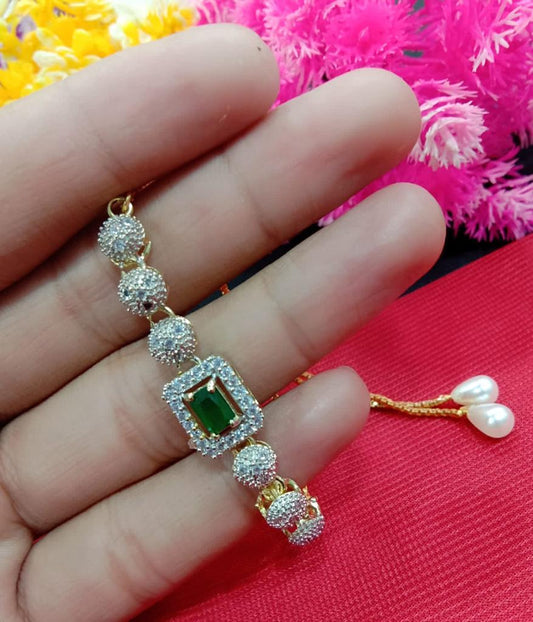 Rhodium-Plated Alloy American Diamond Studded Bracelets - The Pari | Grab2Buy