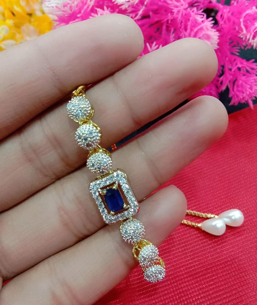 Rhodium-Plated Alloy American Diamond Studded Designer Bracelets - The Pari | Grab2Buy
