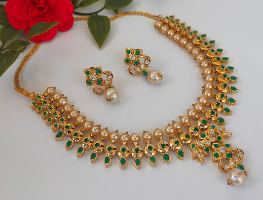 Uncuts & Emeralds Bridal Jewelry Set - Grab2buy
