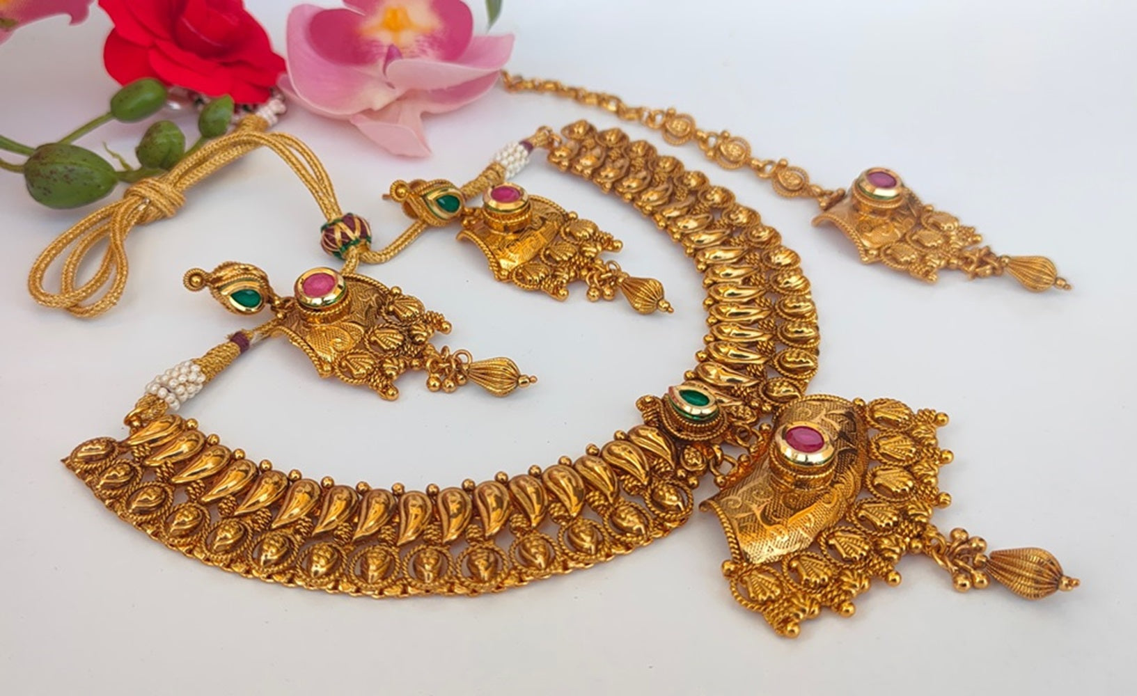 Gold Plated Semi Bridal Set - Grab2buy