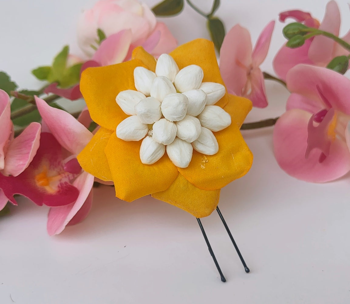 Yellow Petals Flower Brooch  Grab2Buy Mokshi Collections Grab2Buy