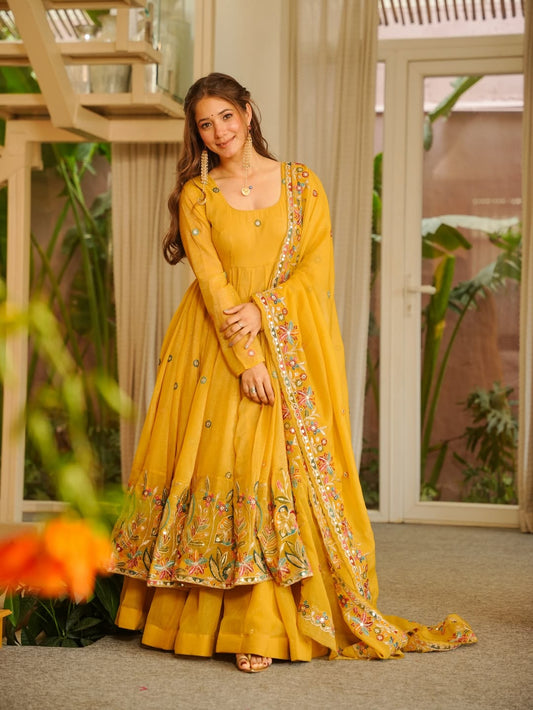 Yash Enterprise Yellow Crunchy Silk Party Wear Sharara Suit Set  Grab2Buy Yash Enterprise Grab2Buy