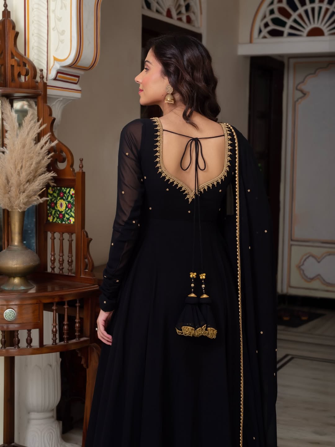 Yash Enterprise Black Blooming Silk Party Wear Embroidery Suit Set  Grab2Buy Yash Enterprise Grab2Buy