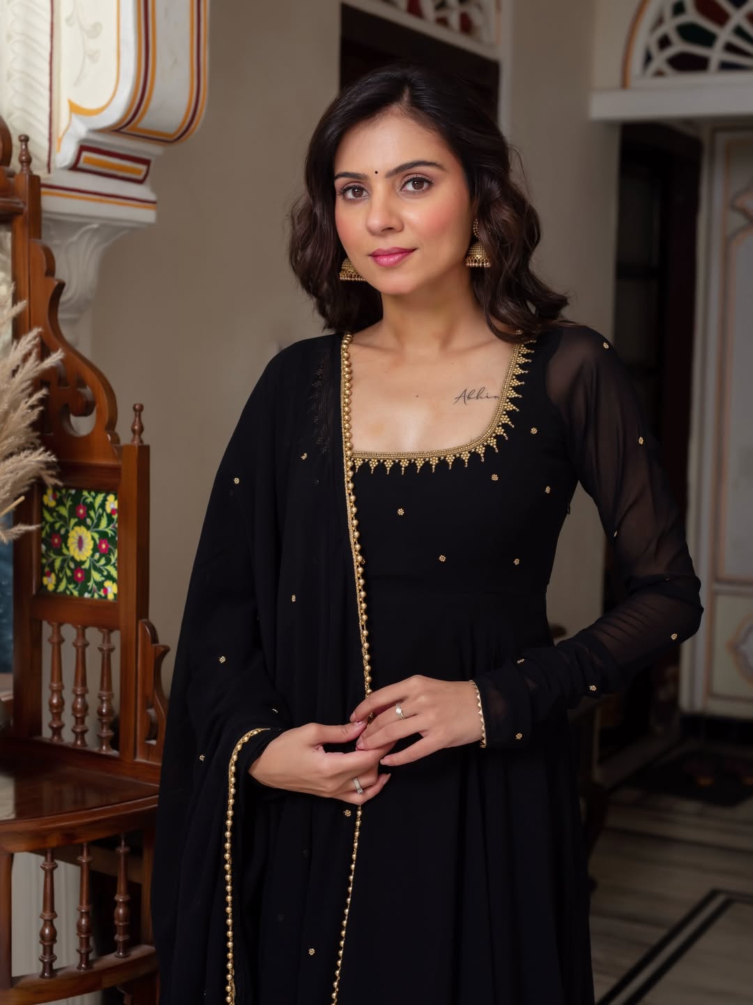 Yash Enterprise Black Blooming Silk Party Wear Embroidery Suit Set  Grab2Buy Yash Enterprise Grab2Buy