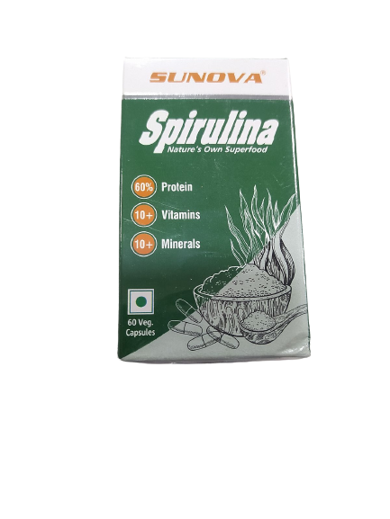 Sunova Organic Spirulina 60 Capsules - Grab2buy