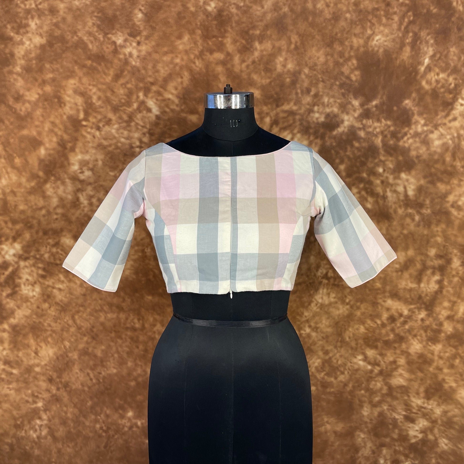 Neck Check Multi Color Coloured Cotton Ready to Wear Blouse - kapda Tailor 